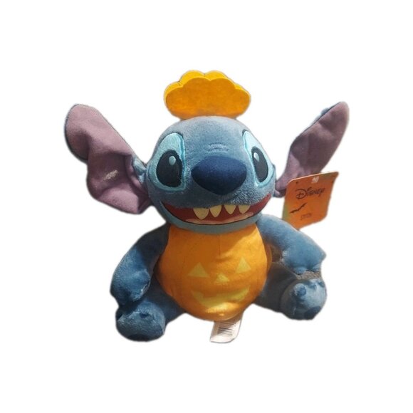 Disney Lilo & Stitch Halloween Jack-O-Lantern Pumpkin 8 Plush NWT Stuffed Animal - Picture 1 of 11